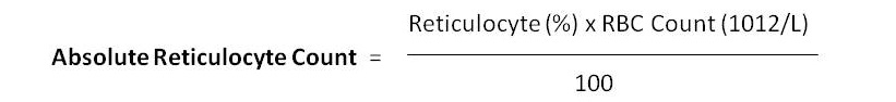 Absolute reticulocyte count